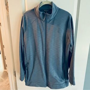 T by Talbots zip front active jacket.  Light blue, Size X.